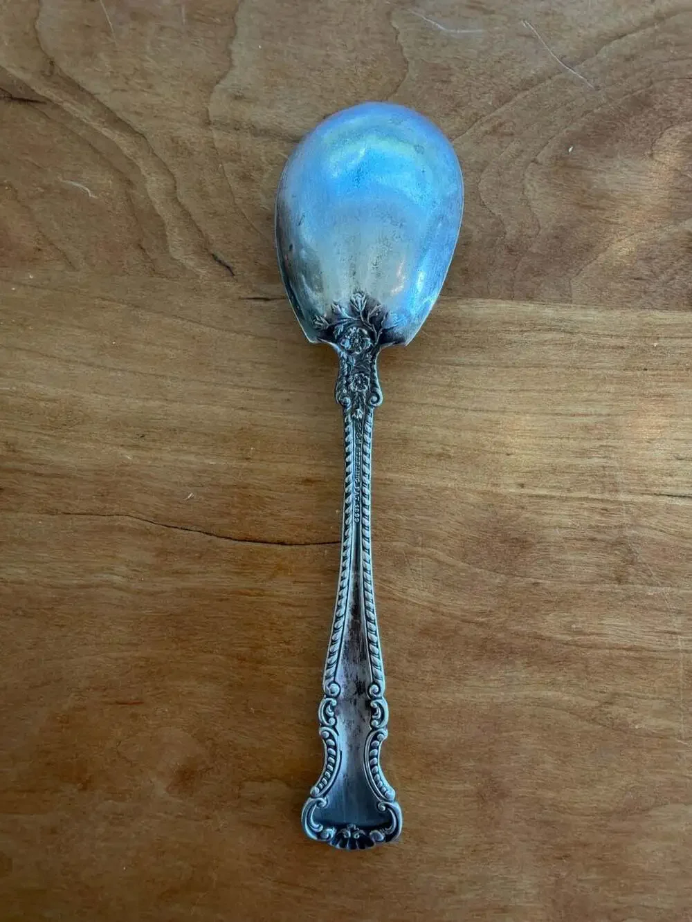 Gorham Floral Sterling Silver Teaspoon Pat 1899 Monogrammed 5.75